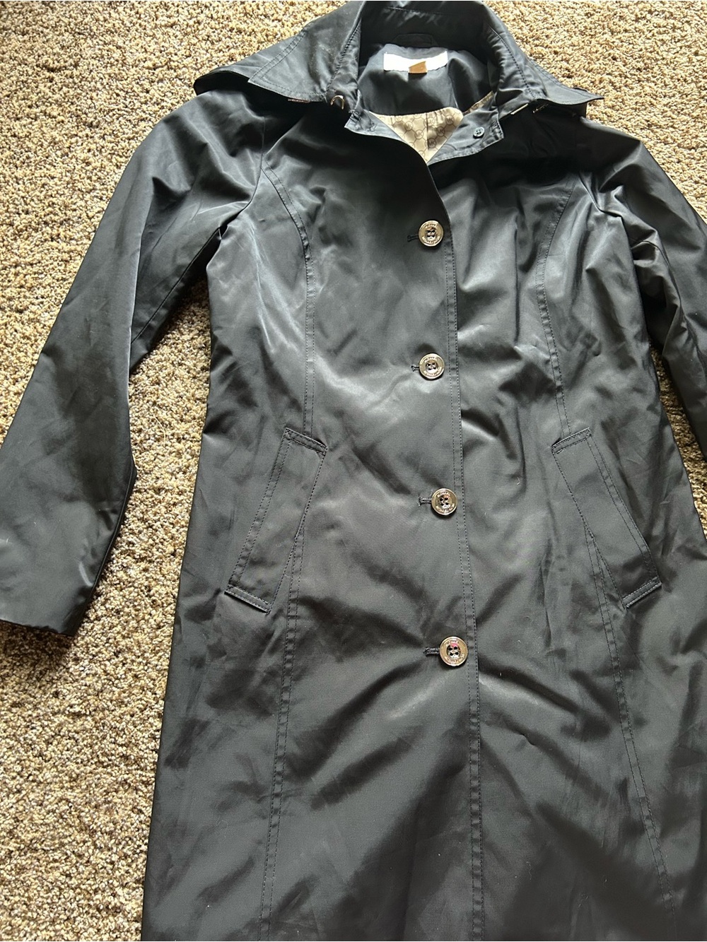 Michael Kors Classic Women's Black Trench Coat